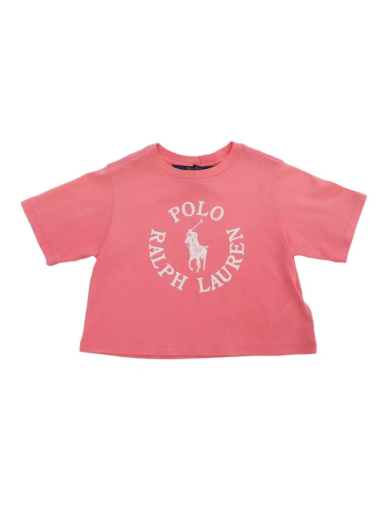 商品Ralph Lauren|Pink Cropped T-shirt,价格¥689,第1张图片