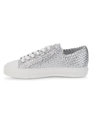 Wova Metallic Woven Leather Sneakers商品第4张图片规格展示