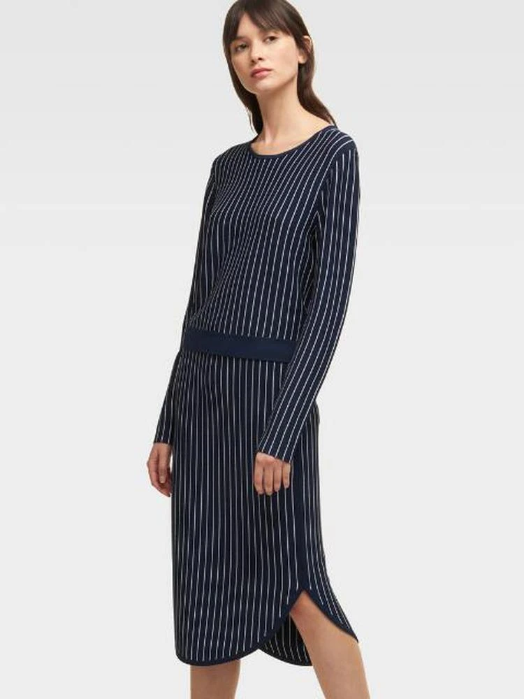商品DKNY|Pinstripe Compact Stretch Top,价格¥294,第4张图片详细描述