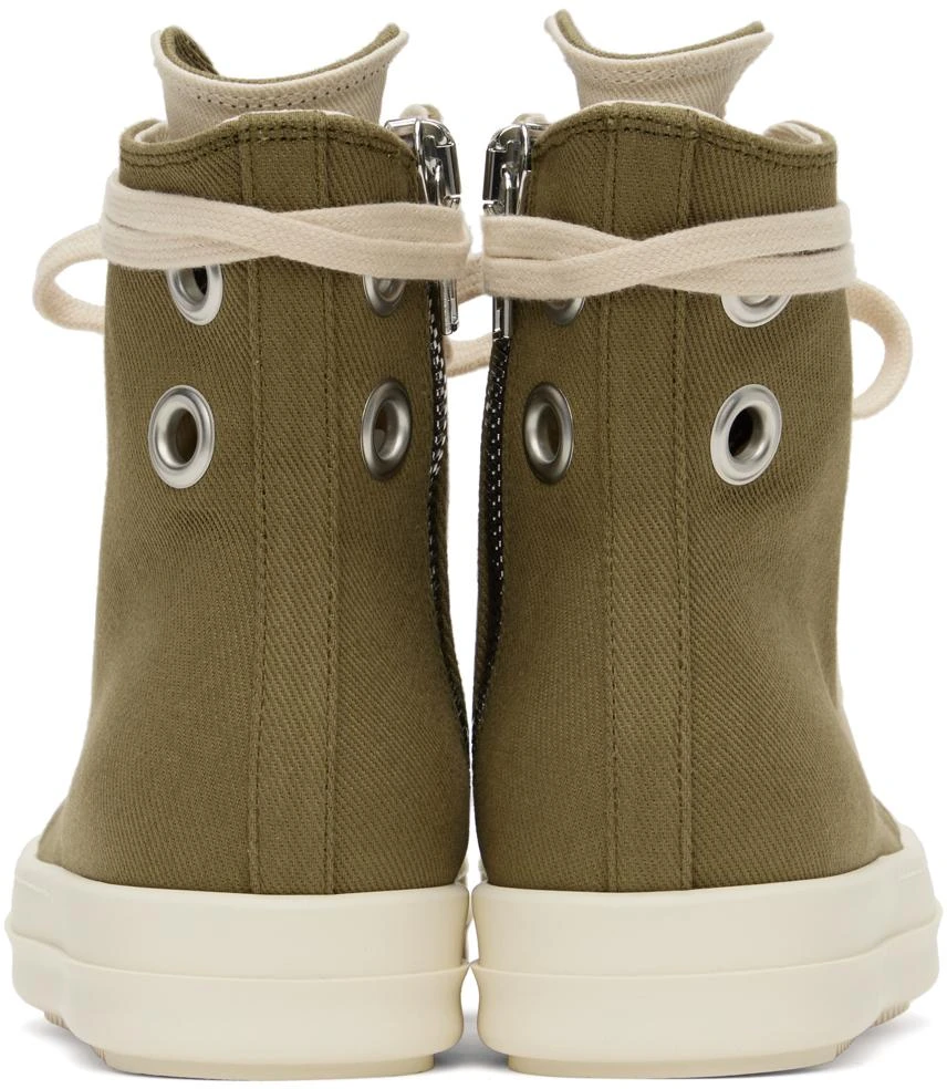 商品Rick Owens|Green Eyelet Sneakers,价格¥5712,第2张图片详细描述