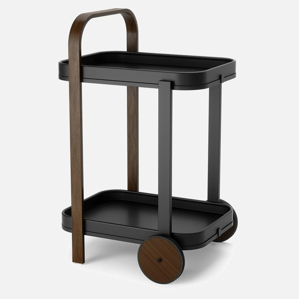商品Umbra|Umbra Bellwood Bar & Serving Cart - Black & Walnut,价格¥1574,第1张图片