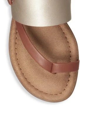商品Aerosoles|Avea Metallic Faux Leather Flat Sandals,价格¥395,第4张图片详细描述