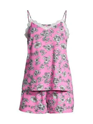 商品Kensie|Floral-Print Pajama Short Set,价格¥119,第3张图片详细描述