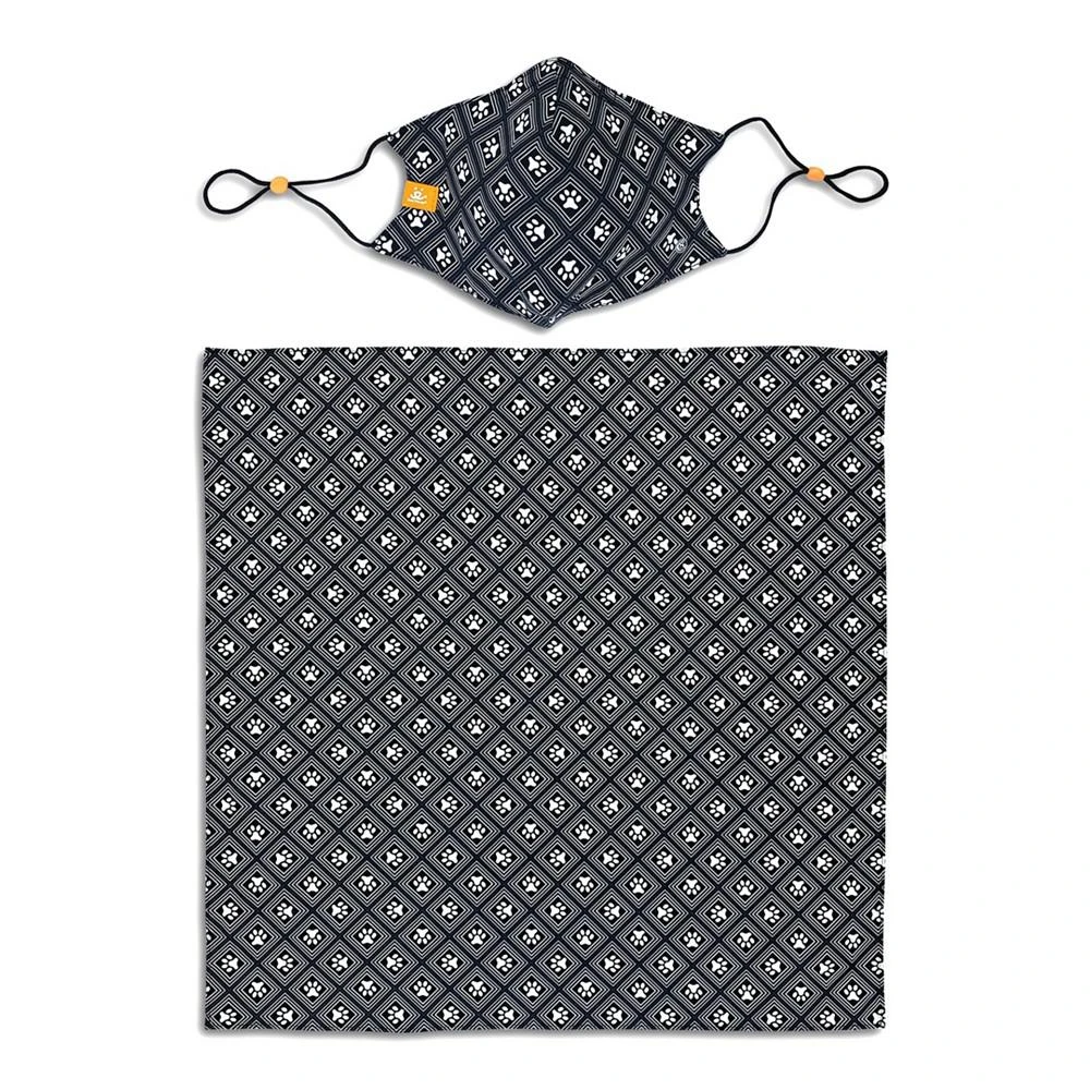 商品ConStruct|x Best Friends Unisex Paw Print Geo Curved Mask and Bandana Set,价格¥149,第1张图片