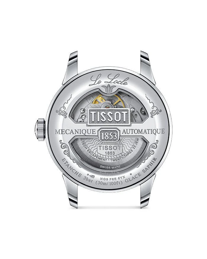商品Tissot|天梭 力洛克系列不锈钢表带机械表男表39.3mm,价格¥4984,第5张图片详细描述