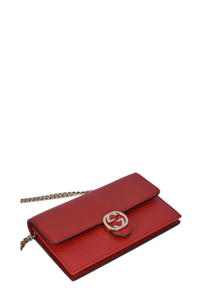 商品Gucci|Interlocking shoulder bag GG small Red leather,价格¥6798,第3张图片详细描述