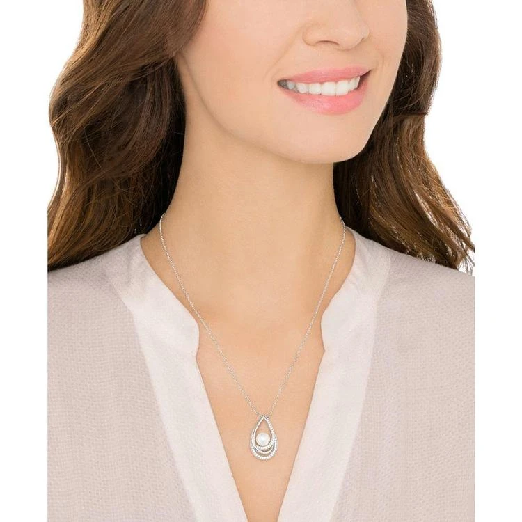 商品Swarovski|Silver-Tone Imitation Pearl and Crystal Pendant Necklace,价格¥969,第4张图片详细描述