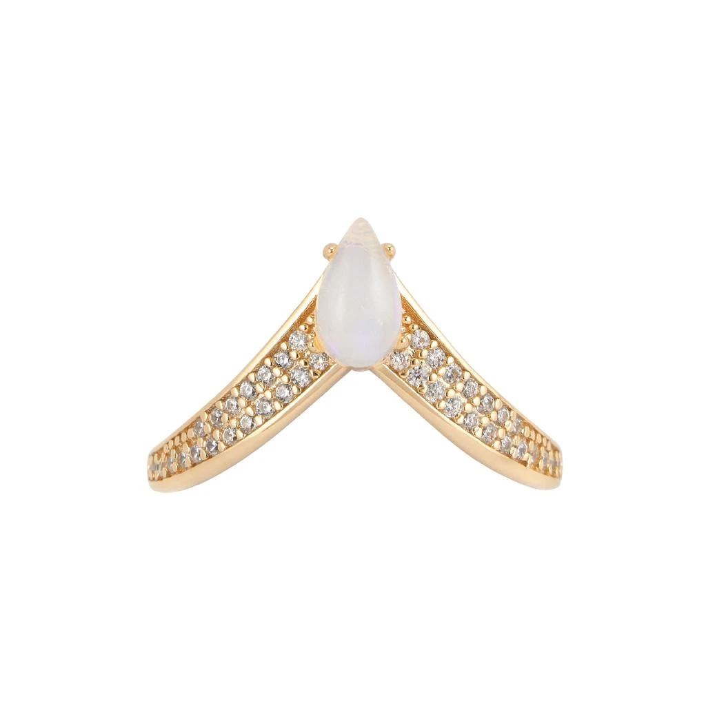 商品Adornia Fine|Adornia Opal CZ Pointed Ring 14k gold vermeil,价格¥782,第1张图片