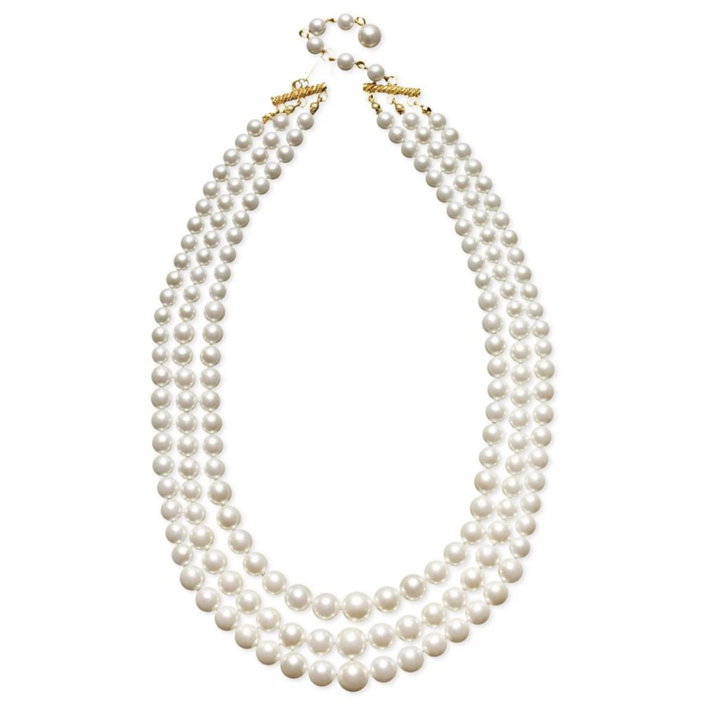 商品Charter Club|Three Row White Simulated Pearl (10 mm),价格¥307,第1张图片