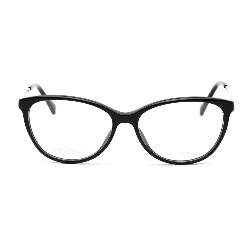 商品Jimmy Choo|Jimmy Choo Women's Eyeglasses - Full Rim Cat Eye Black Acetate/Metal | JC379 0807 00,价格¥546,第2张图片详细描述