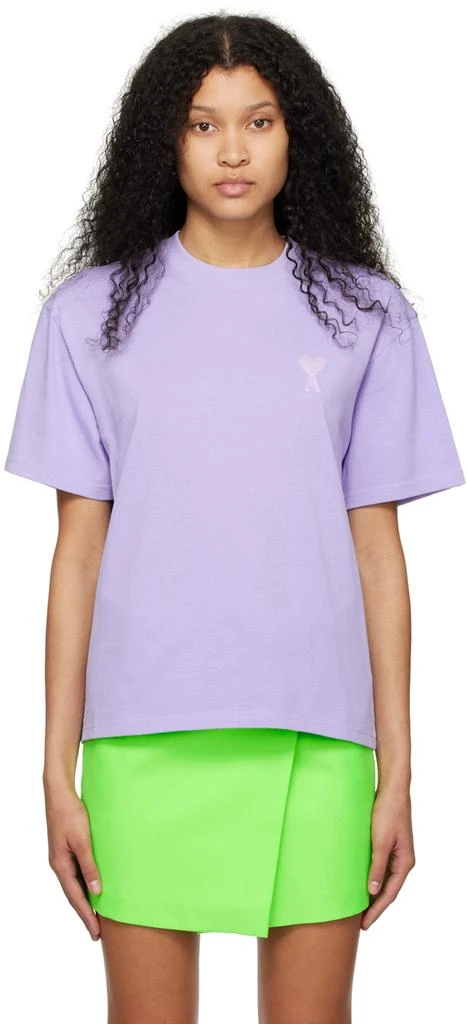 商品AMI|SSENSE Exclusive Purple Ami de Cœur T-Shirt,价格¥1236,第1张图片