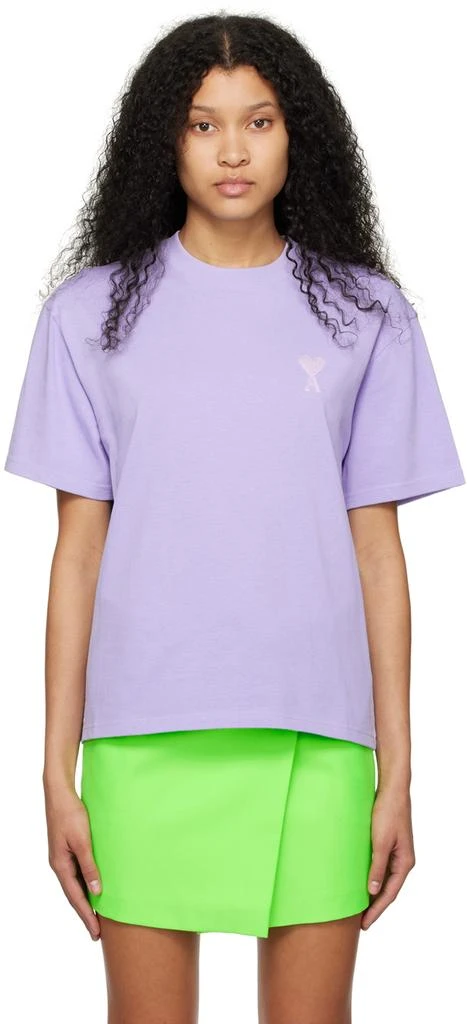 商品AMI|SSENSE Exclusive Purple Ami de Cœur T-Shirt,价格¥598,第1张图片