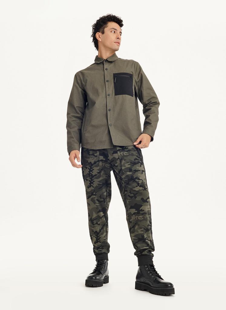 商品DKNY|Mixed Media PockeT-Shirt Jacket,价格¥217-¥366,第4张图片详细描述