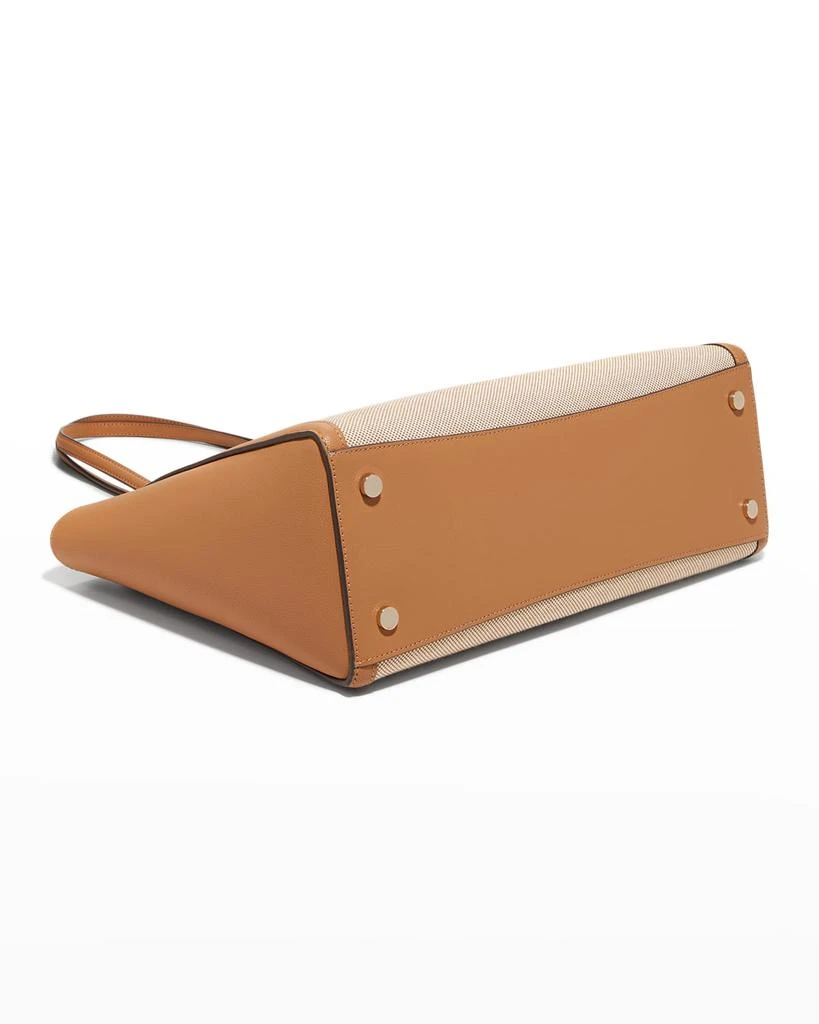 canvas and faux-leather tote bag 商品