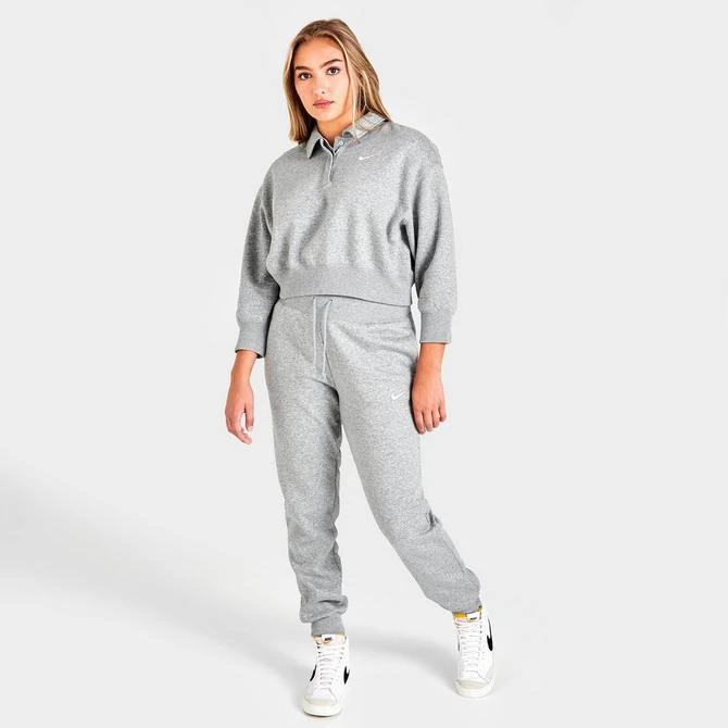 商品NIKE|Women's Nike Sportswear Phoenix Fleece Three-Quarter Sleeve Crop Polo Sweatshirt,价格¥262,第2张图片详细描述