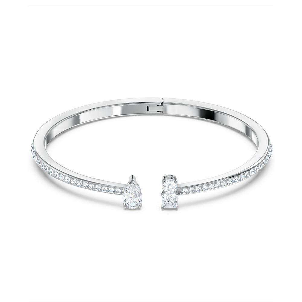Silver-Tone Crystal Cuff Bracelet商品第1张图片规格展示