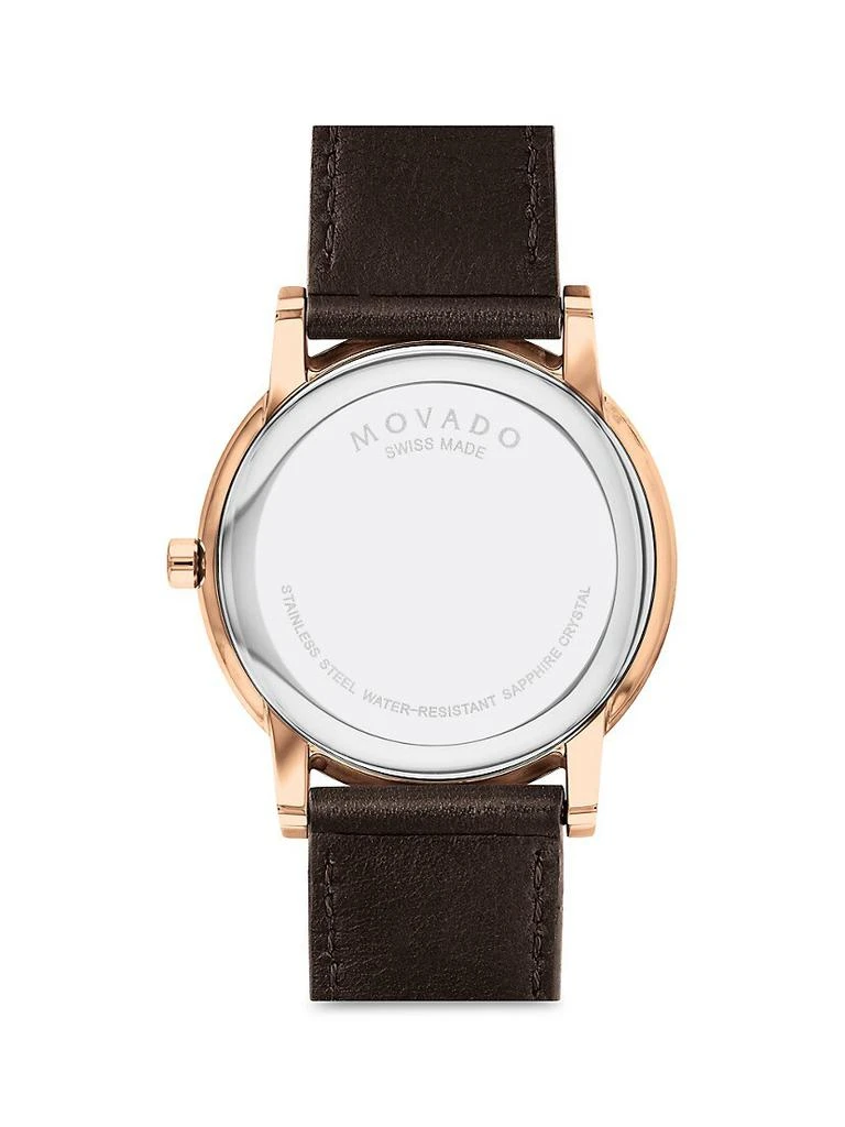 商品Movado|Museum Classic Leather Strap Watch,价格¥5207,第3张图片详细描述