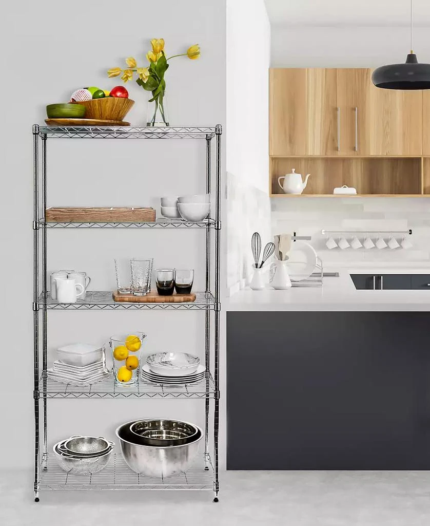 商品Seville Classics|5-Tier Steel Wire Wheeled Shelving,价格¥1035,第3张图片详细描述