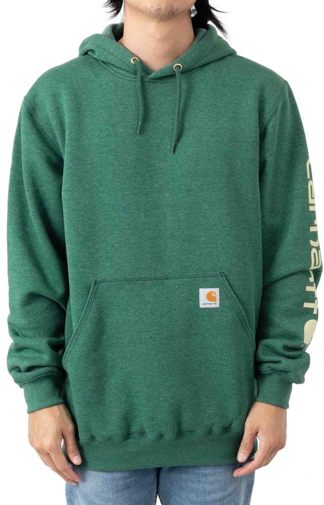 (K288) MW Signature Sleeve Logo Pullover Hoodie - North Woods Heather商品第1张图片规格展示