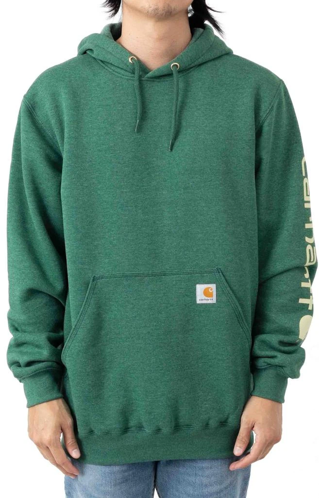 商品Carhartt|(K288) MW Signature Sleeve Logo Pullover Hoodie - North Woods Heather ,价格¥390,第1张图片