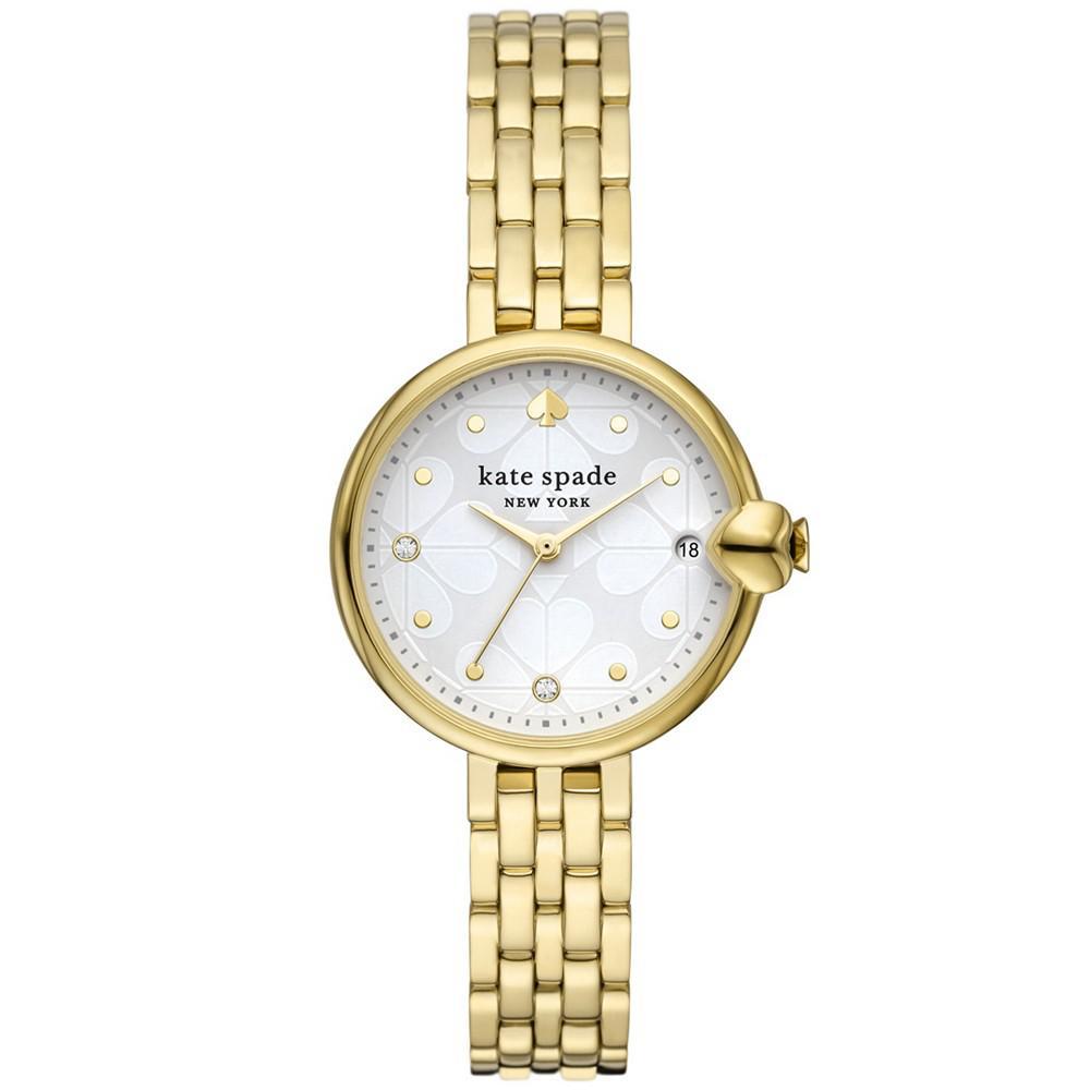 商品Kate Spade|Women's Chelsea Park Three-Hand Date Gold-Tone Stainless Steel Mesh Bracelet Watch, 32mm,价格¥1671,第1张图片