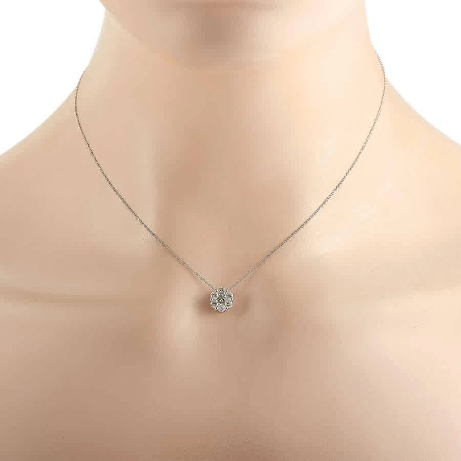 商品LB Exclusive|14K White Gold 1.0ct Diamond Pendant Necklace,价格¥9375,第2张图片详细描述