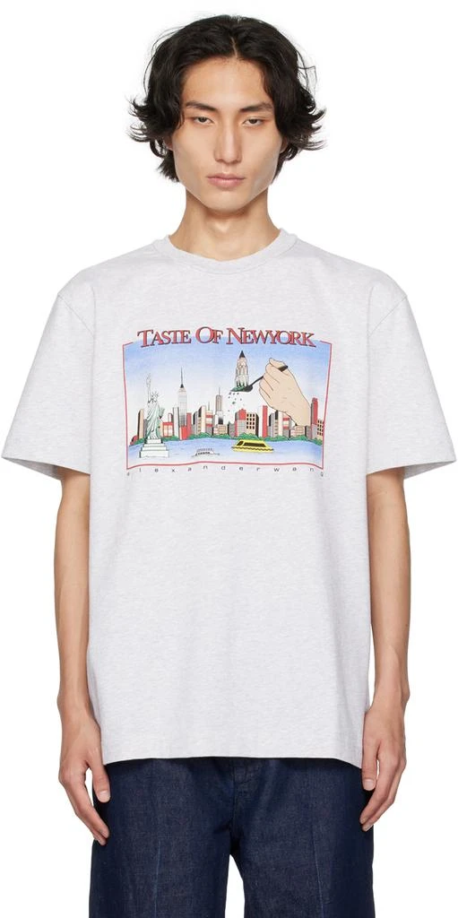 商品Alexander Wang|Gray NY Skyline T-Shirt,价格¥1424,第1张图片