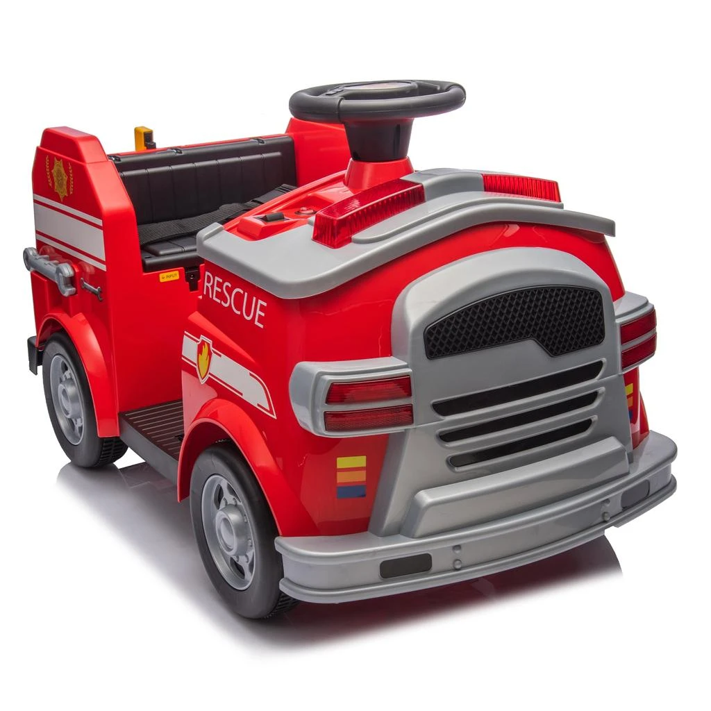 商品Streamdale Furniture|Streamdale 12V Kids Ride On Electric Car.Fire Engine Shape Design with Early education function,价格¥1770,第2张图片详细描述