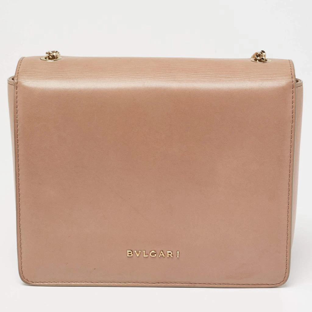商品[二手商品] BVLGARI|Bvlgari Beige/Black Leather and Perspex Small Flap Cover Shoulder Bag,价格¥3104,第4张图片详细描述