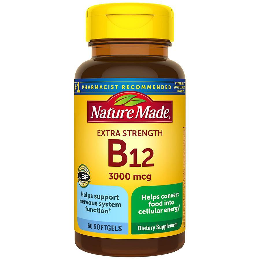 商品Nature Made|Extra Strength Vitamin B12 3000 mcg Softgels,价格¥158,第1张图片