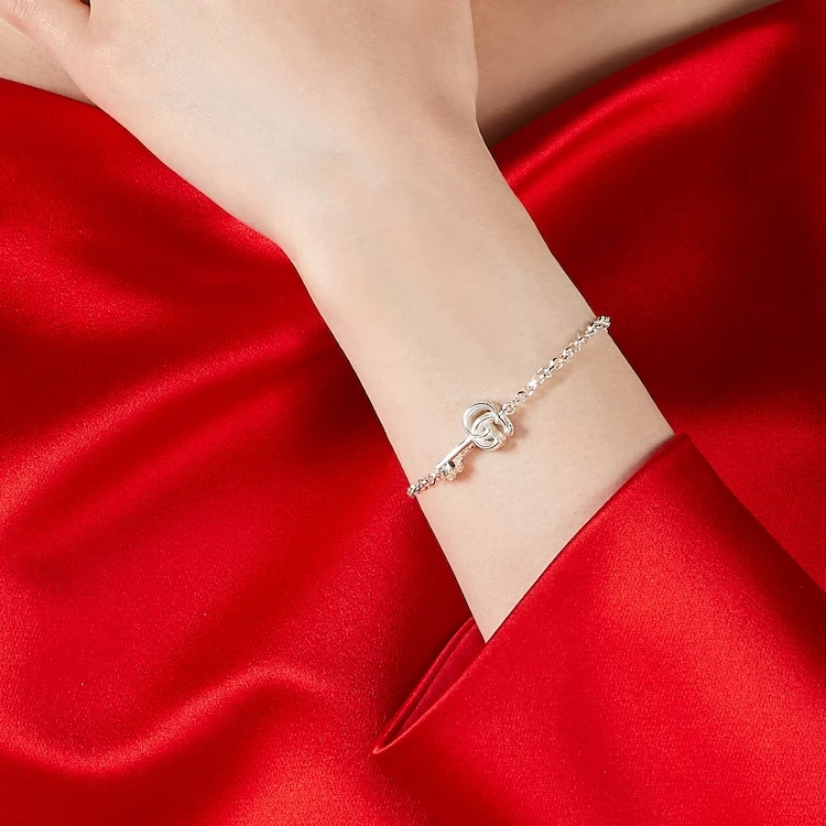 商品[国内直发] Gucci|古驰 钥匙吊饰 925银 手链 女款 银色,价格¥2232,第6张图片详细描述
