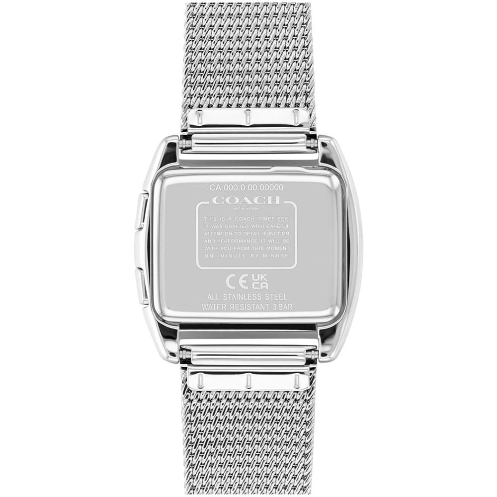 商品Coach|Women's Darcy Digital Rainbow Silver-Tone Stainless Steel Mesh Bracelet Watch, 30mm,价格¥1764,第3张图片详细描述