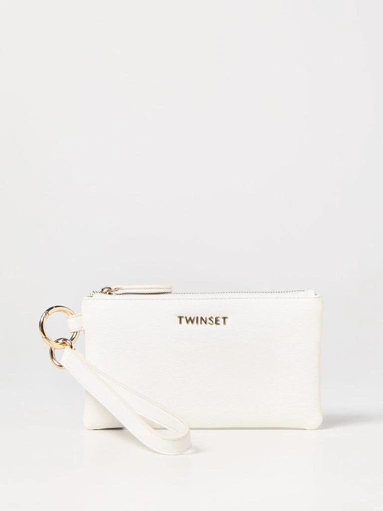 商品TWINSET|Twinset clutch bag + coin purse in synthetic leather,价格¥358,第1张图片