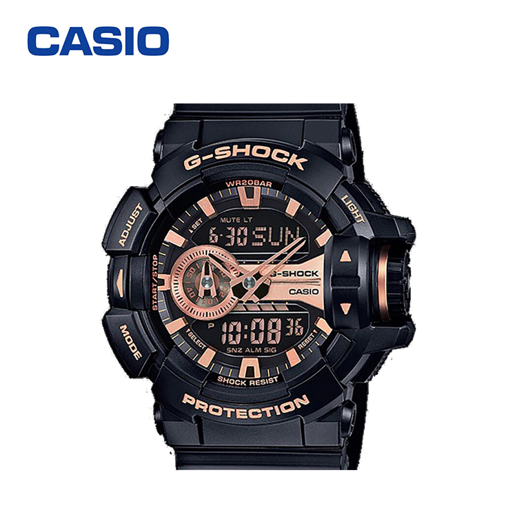 卡西欧（CASIO）手表 g-shock系列运动男表 黑色橡胶带GA-400GB-1A4-黑色-GA-400GB-1A4商品第1张图片规格展示