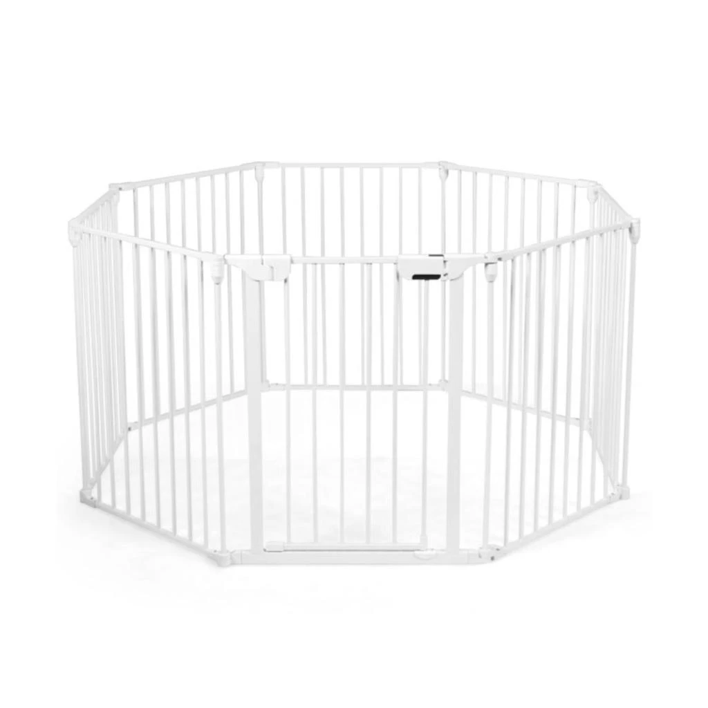 商品Hivvago|Adjustable Panel Baby Safe Metal Gate Play Yard-Black,价格¥1069,第3张图片详细描述