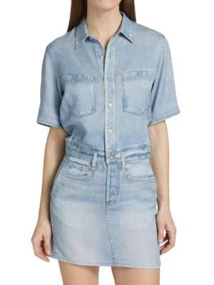 商品Rag & Bone|Liquid Miramar Denim Minidress,价格¥949,第1张图片