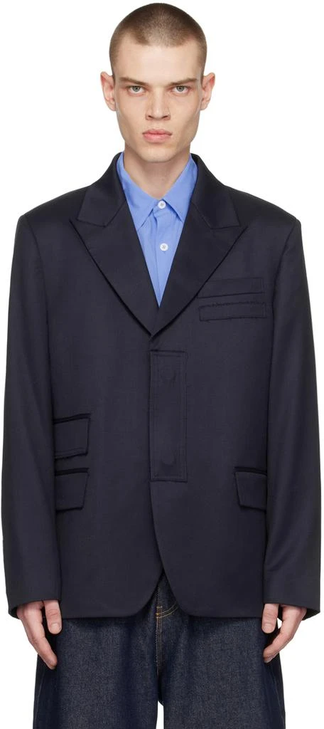 商品ADER error|Navy Peaked Lapel Blazer,价格¥1488,第1张图片