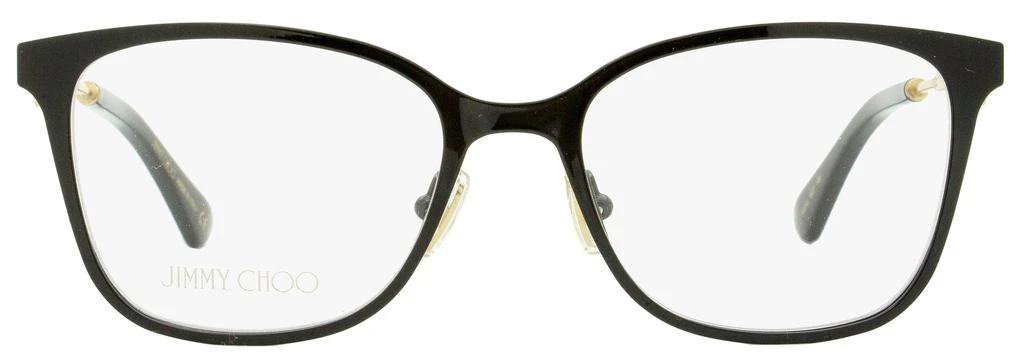 商品Jimmy Choo|Jimmy Choo Women's Rectangular Eyeglasses JC212 807 Shiny Black/Gold 53mm,价格¥554,第2张图片详细描述