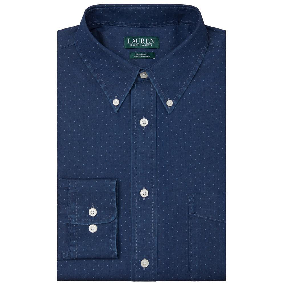 商品Ralph Lauren|Men's Classic/Regular-Fit Shorter Length Dot-Print Dress Shirt,价格¥296,第5张图片详细描述