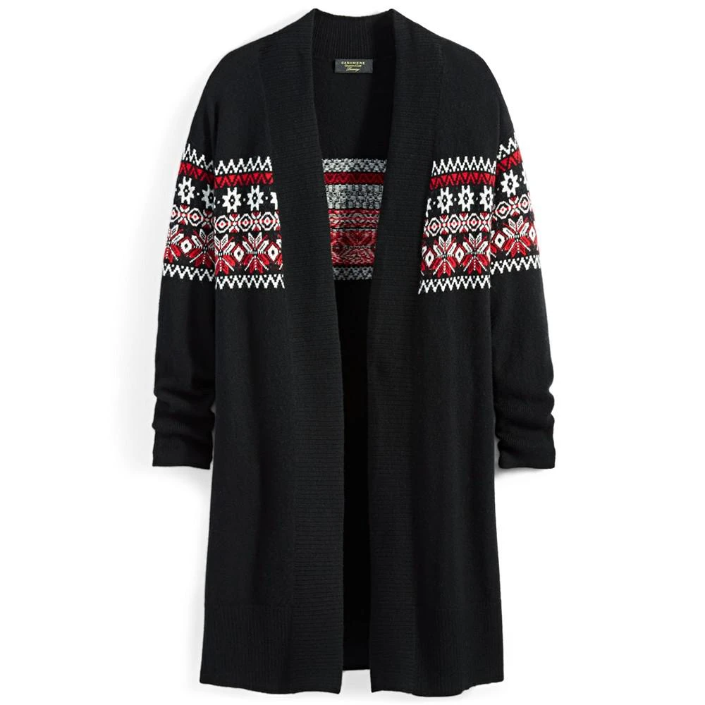 商品Charter Club|Women's 100% Cashmere Fair Isle Cardigan, Created for Macy's,价格¥985,第4张图片详细描述