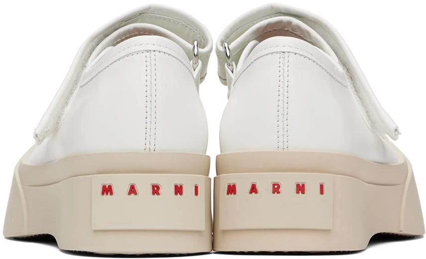 商品Marni|White Pablo Mary Jane Ballerina Flats,价格¥1688,第2张图片详细描述