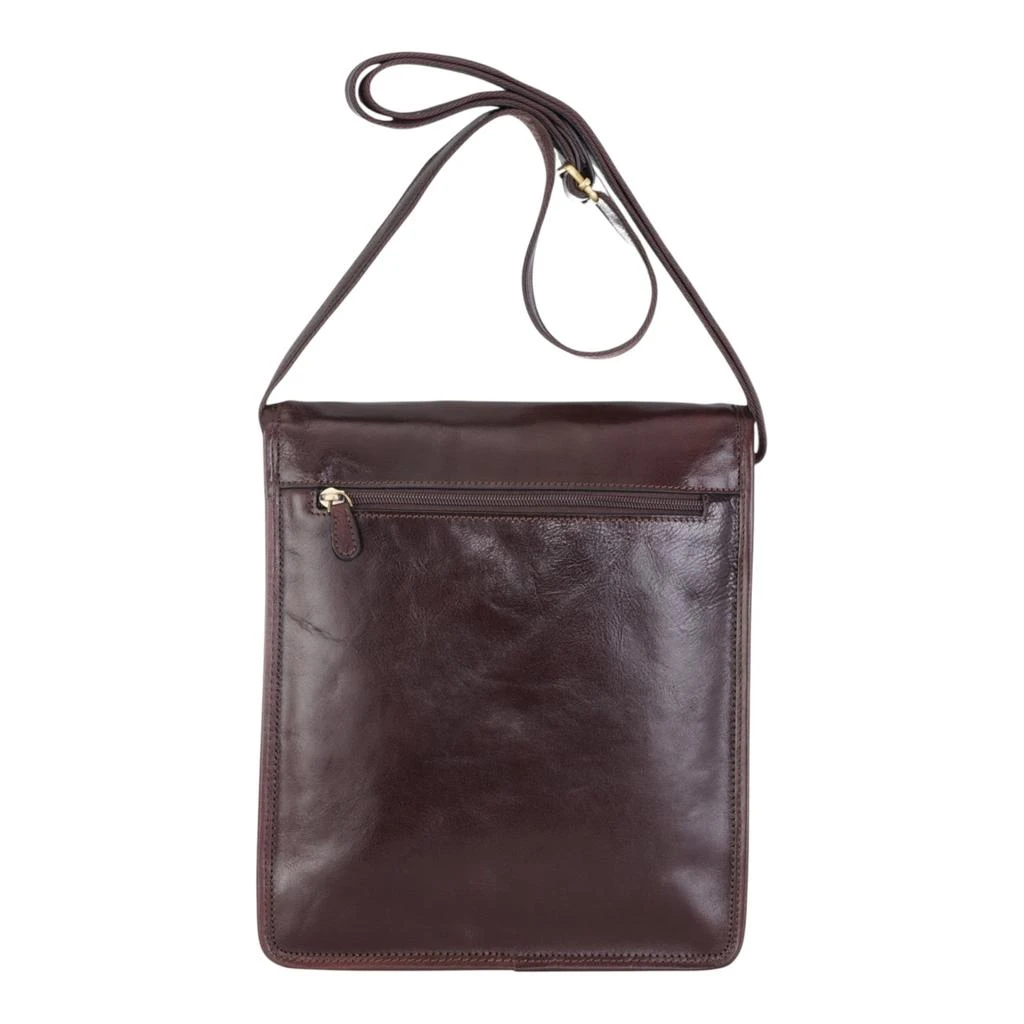 商品Infinity Leather|Leather Vintage Brown Messenger Shoulder Crossbody Travel Business Bag - Ranger,价格¥1056,第4张图片详细描述