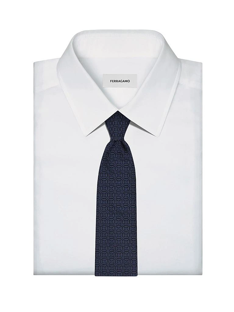 商品Salvatore Ferragamo|Aosta Gancio Woven Silk Tie,价格¥1771,第2张图片详细描述