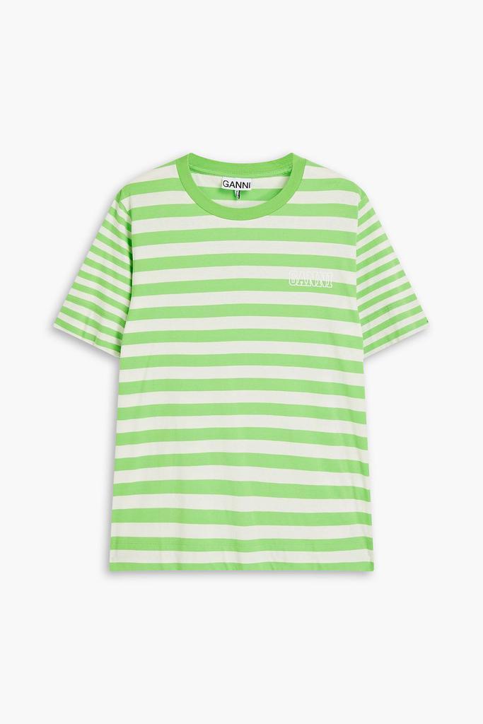 商品Ganni|Striped organic cotton-jersey T-shirt,价格¥310,第5张图片详细描述