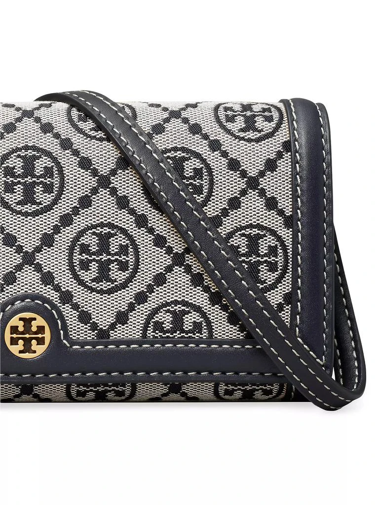 商品Tory Burch|T Monogram Jacquard Crossbody Wallet,价格¥2591,第4张图片详细描述