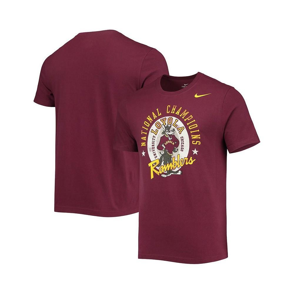 商品NIKE|Men's Maroon Loyola Chicago Ramblers Basketball Team Game of Change Core T-shirt,价格¥181,第1张图片