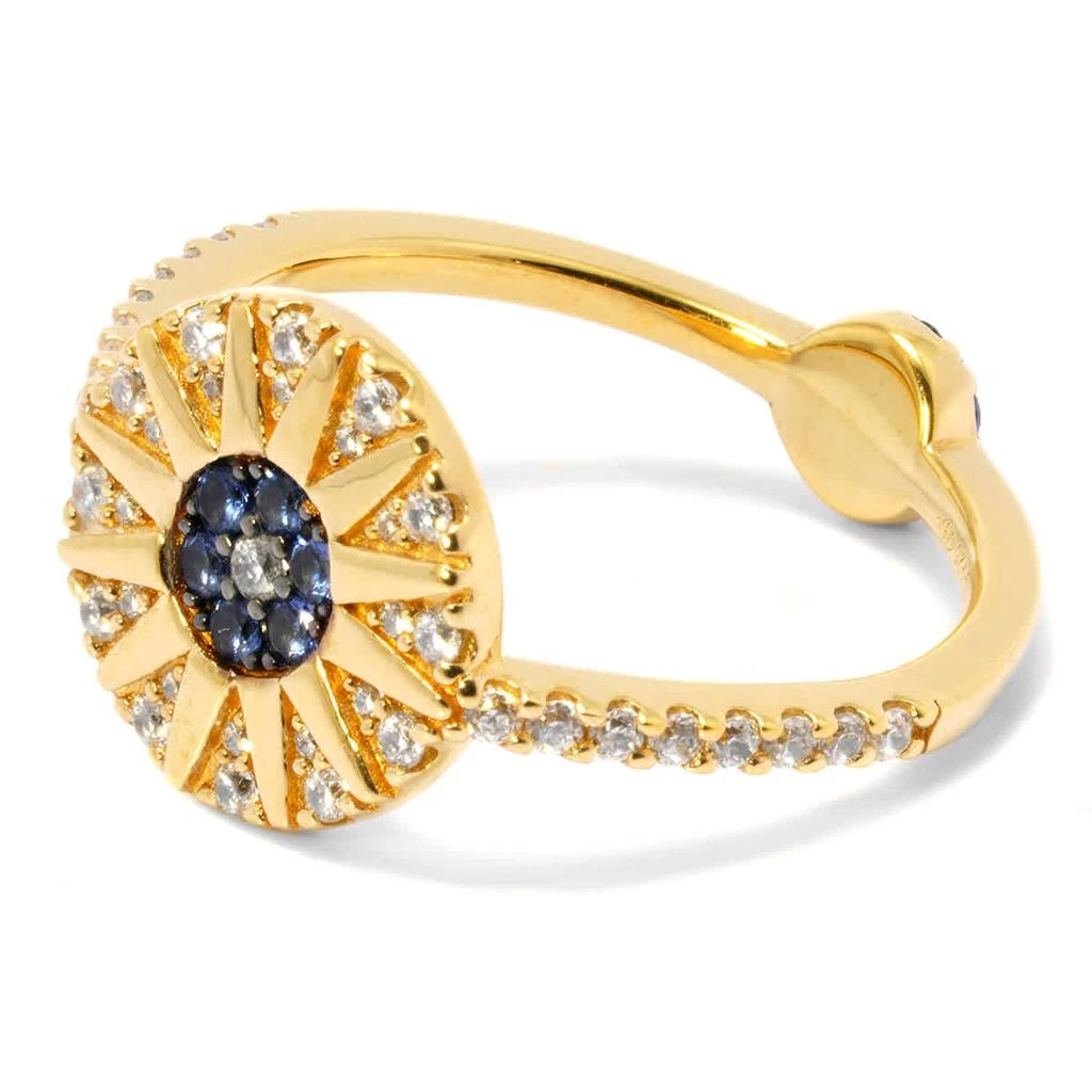 商品apm Monaco|Yellow Sterling Silver Blue Stones Tropical Sun Ring,价格¥483,第2张图片详细描述