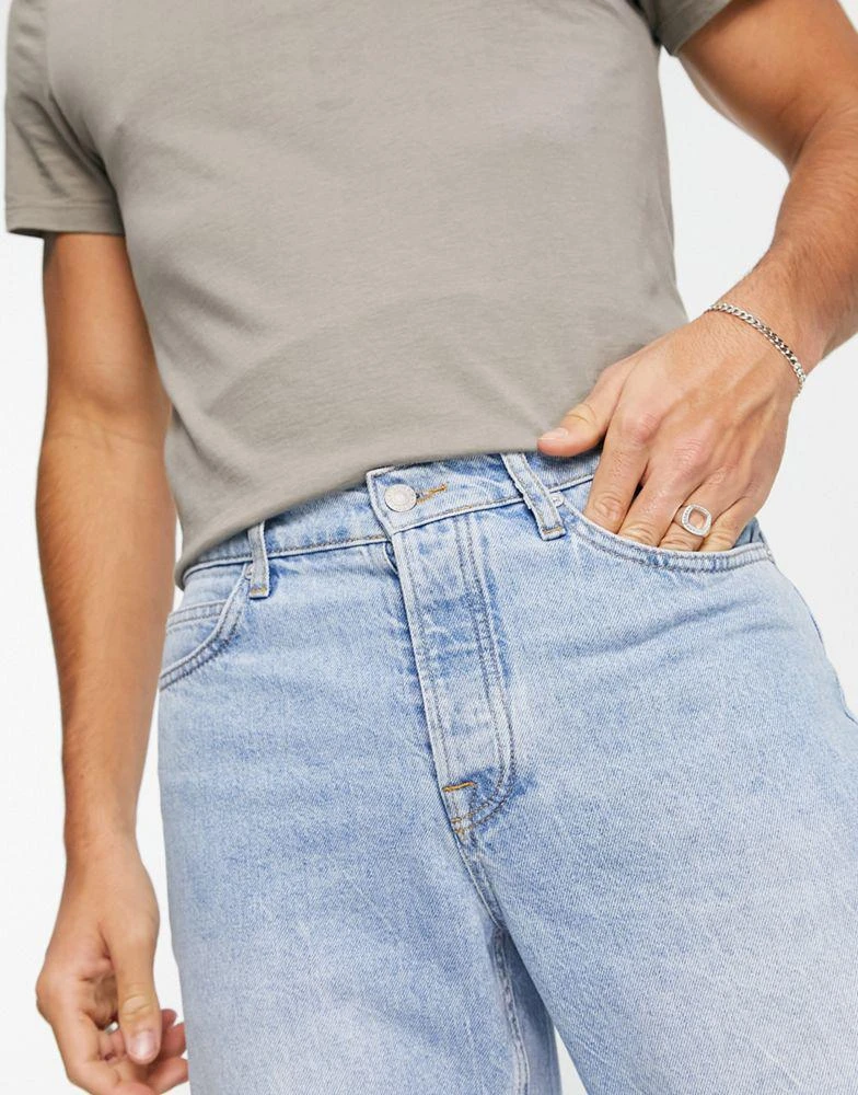 商品Topman|Topman baggy jeans in light wash blue,价格¥150,第3张图片详细描述