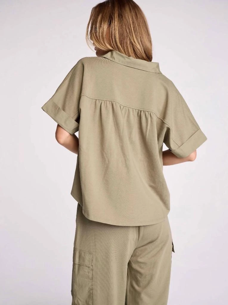 商品sundays|Ivy Popover Top In Vintage Moss Green,价格¥713,第2张图片详细描述