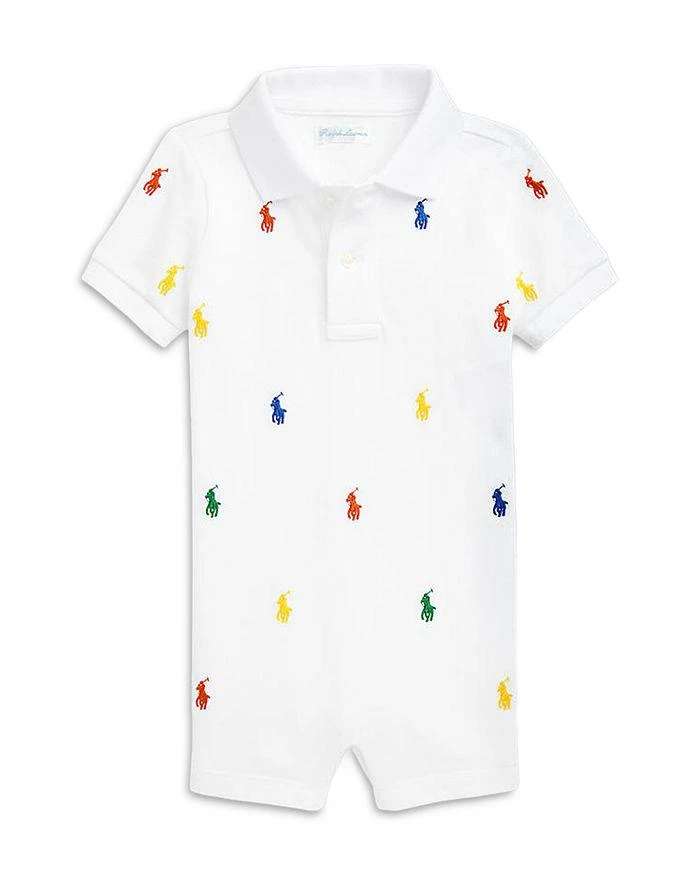 商品Ralph Lauren|Boys' Polo Pony Cotton Mesh Polo Shortall - Baby,价格¥236,第1张图片